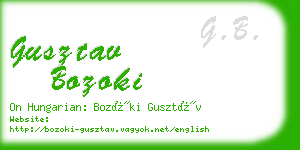 gusztav bozoki business card